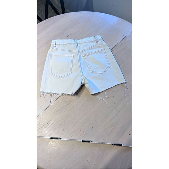 ZARA TAN DENIM JEAN SHORTS HIGH RISE WOMENS SIZE 2 - Picture 6 of 9